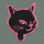 Patch - Cats Head - black-rose