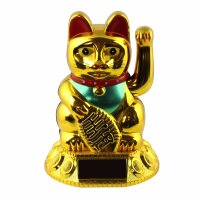 Glückskatze - Maneki-neko - Winkekatze Solar -...