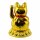 Glückskatze - Maneki-neko - Winkekatze Solar - runder Sockel - 10,5 cm - gold