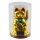 Glückskatze - Maneki-neko - Winkekatze Solar - runder Sockel - 10,5 cm - gold