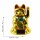 Glückskatze - Maneki-neko - Winkekatze Solar - runder Sockel - 10,5 cm - gold