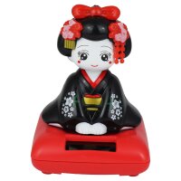 Wackelfigur Solar - Geisha sitzend - schwarz