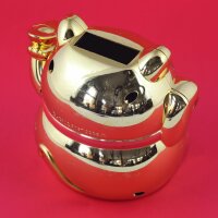 Lucky cat - Maneki Neko - Waving cat - solar - 9,5 cm - gold