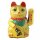 Glückskatze - Maneki-neko - Winkekatze aus Keramik - 17 cm - gold