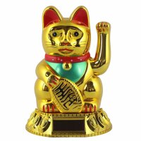 Glückskatze - Maneki-neko - Winkekatze Solar -...