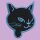 Patch - Cats Head - black-blue