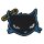 Patch - Black and blue Cat - Cat with safety pin