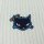 Patch - Black and blue Cat - Cat with safety pin