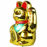 Glückskatze - Maneki-neko - Winkekatze - 45 cm - gold