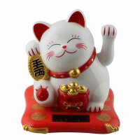 Lucky cat on pedestal - Maneki Neko - Waving cat - 10,5cm...