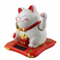 Glückskatze - Maneki-neko - Winkekatze auf Podest...
