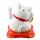 Lucky cat on pedestal - Maneki Neko - Waving cat - 10,5cm - white