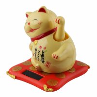 Lucky cat on pedestal - Maneki Neko - Waving cat - 7,5cm...