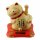 Glückskatze - Maneki-neko - Winkekatze auf Podest 7,5cm - beige