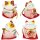 Ceramic Kittens - Little Lucky Cats - White - Set of 5 - 1