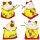 Ceramic Kittens - Little Lucky Cats - White - Set of 5 - 1